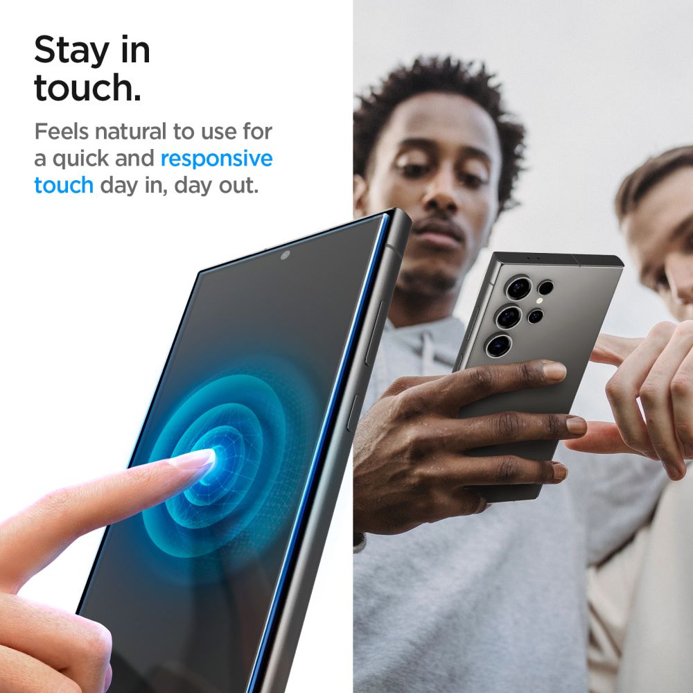 Spigen EZ FIT Privacy Protector de Pantalla para Samsung Galaxy S24 Ultra S928, Cristal Protector, Pegamento Completo, Juego 2 piezas