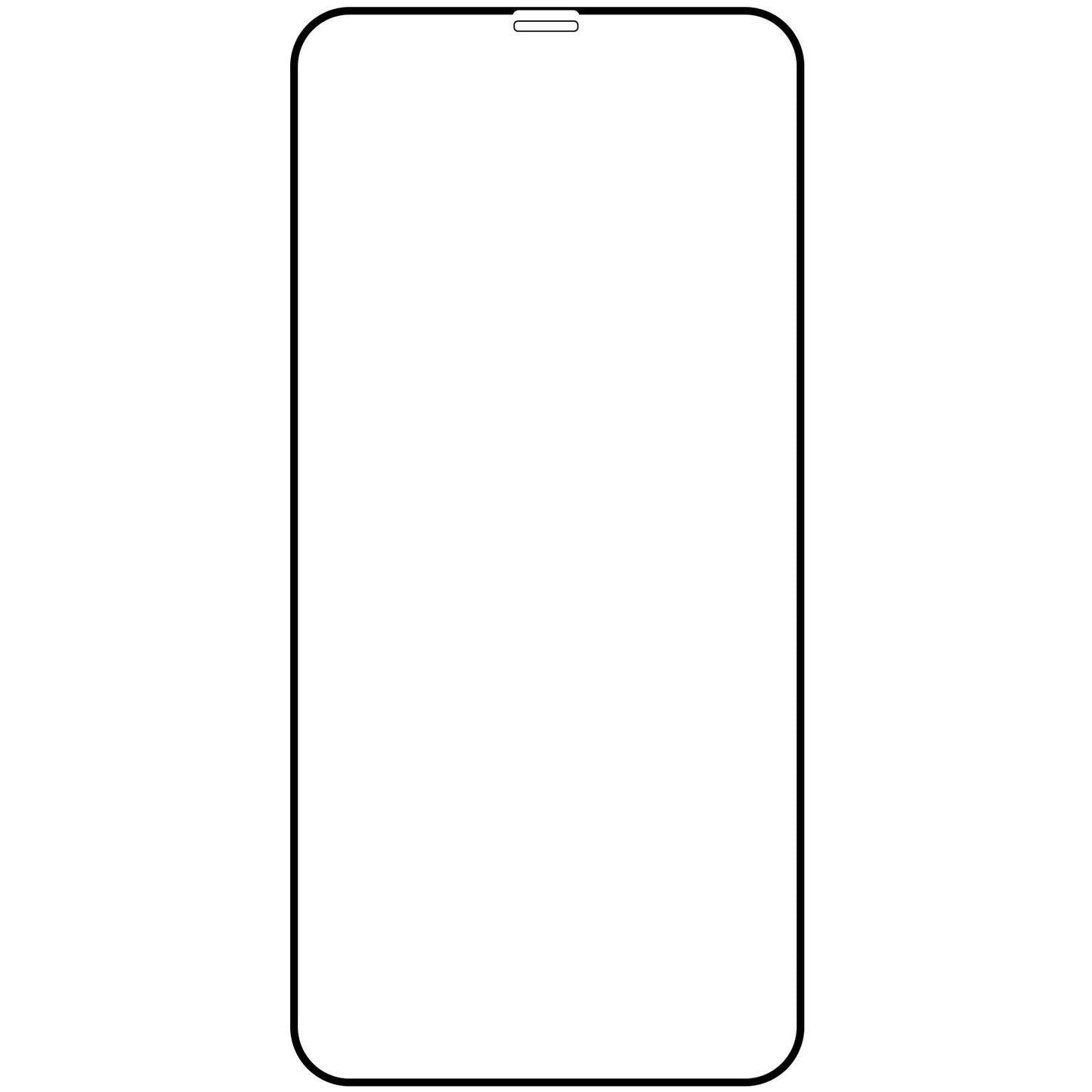 Protector de pantalla OEM para Apple iPhone 12 Pro Max, Cristal blindado, Pegado completo, 21D, Negro