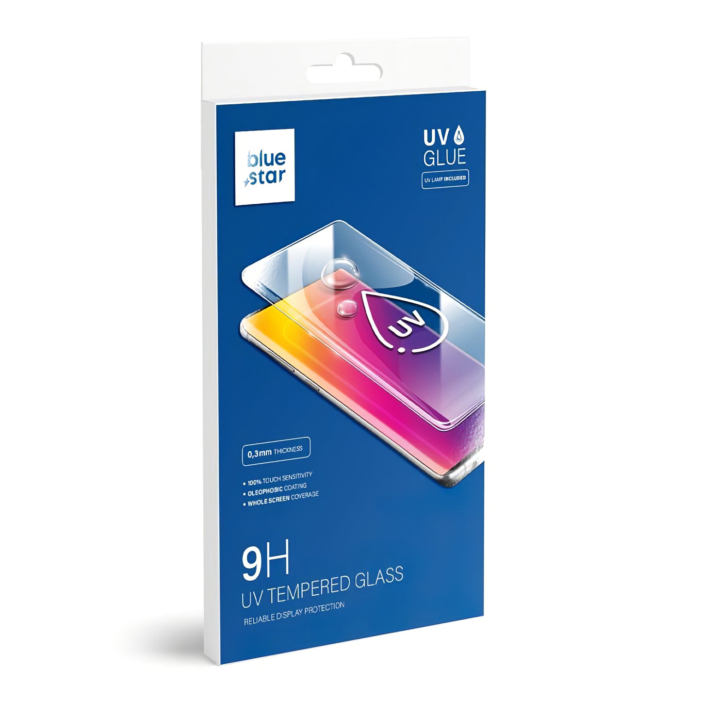 Protector de pantalla Blue Star para Samsung Galaxy S23 Ultra S918, pegamento UV, cristal con protección UV