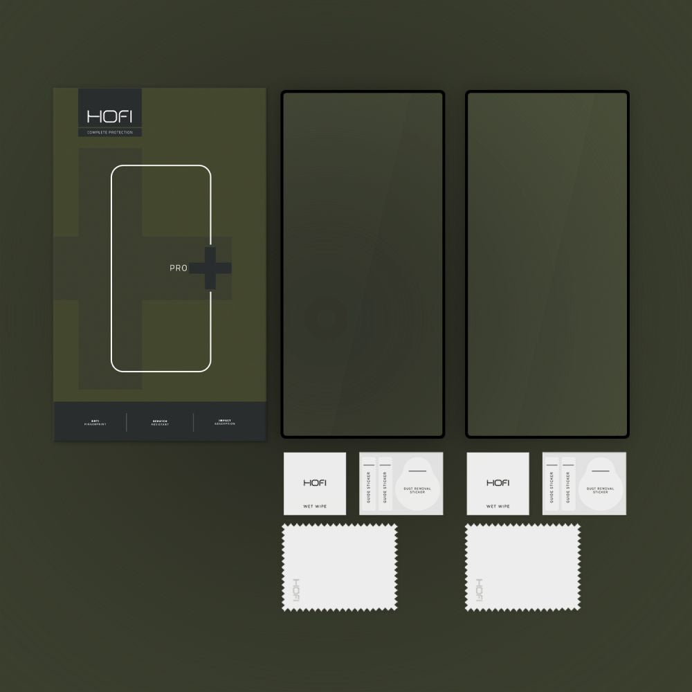 Protector de pantalla HOFI Glass PRO+ para Samsung Galaxy S25 Ultra S938, vidrio templado, adhesivo completo, juego de 2 piezas, negro