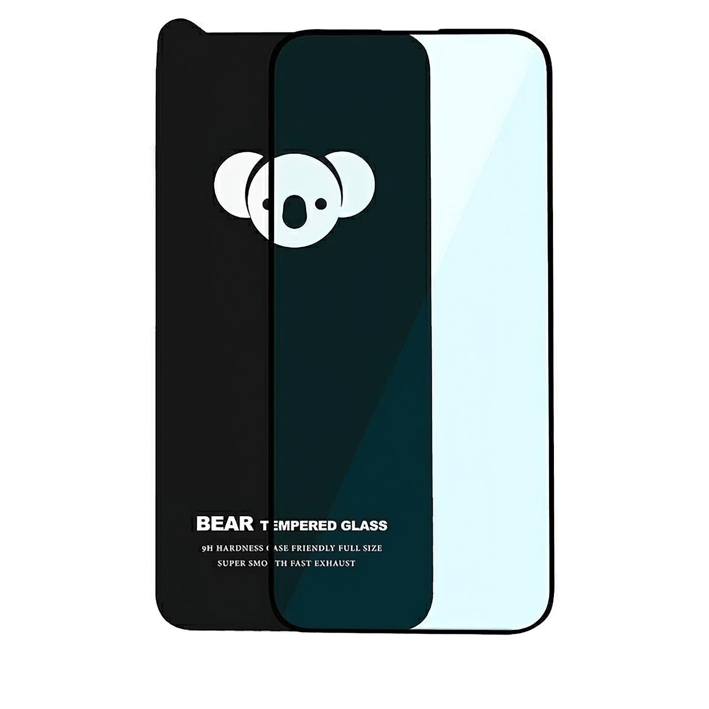 Protector de pantalla Bear HD para Apple iPhone 14 Pro Max, vidrio templado, adhesivo completo, negro