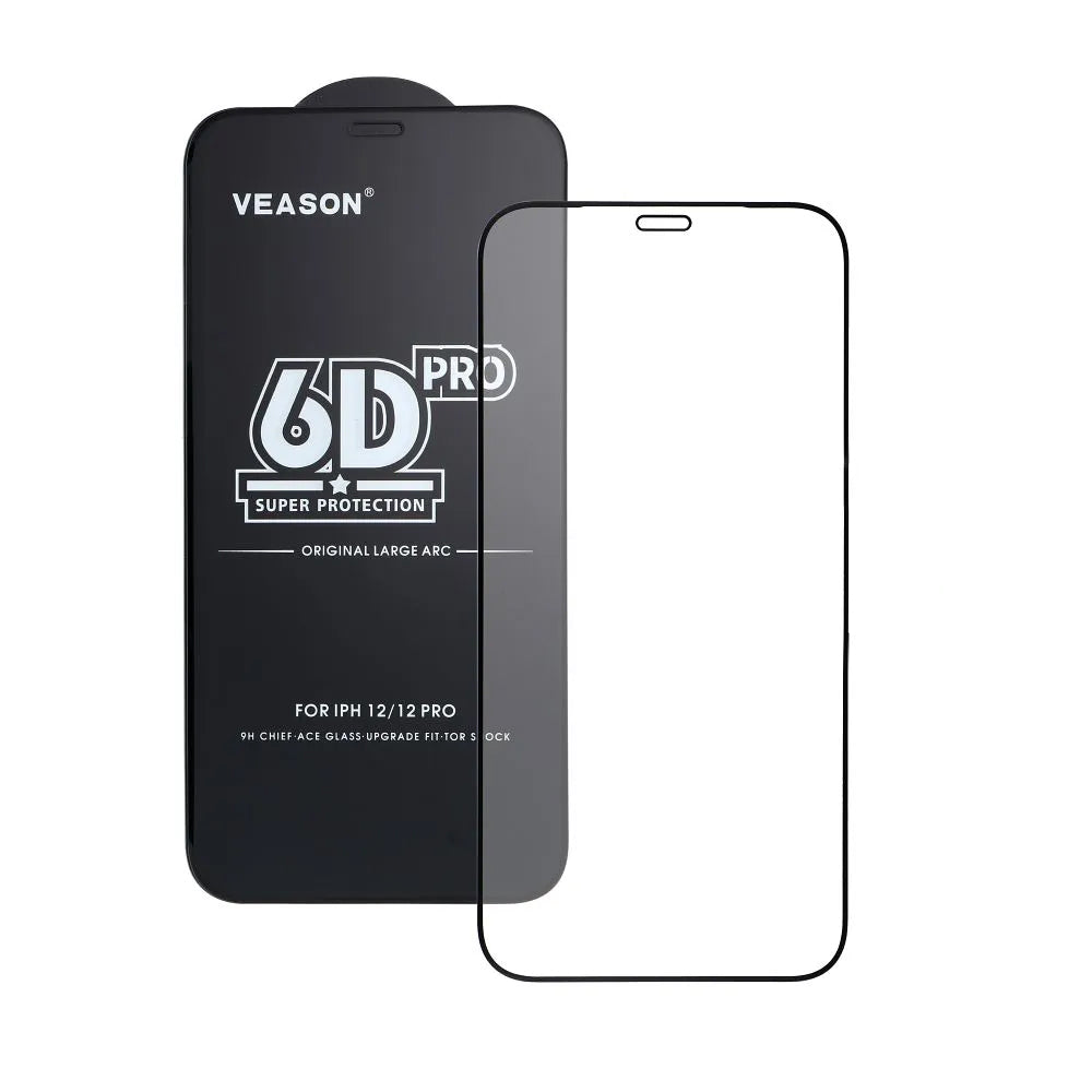 Protector de pantalla Veason PRO para Apple iPhone 17 Air, vidrio templado, adhesivo completo, 6D, negro