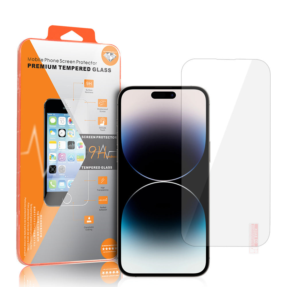 Protector de pantalla OEM Orange para Apple iPhone 18 Pro / 17 Pro / 17 / 16 Pro, vidrio templado, adhesivo completo
