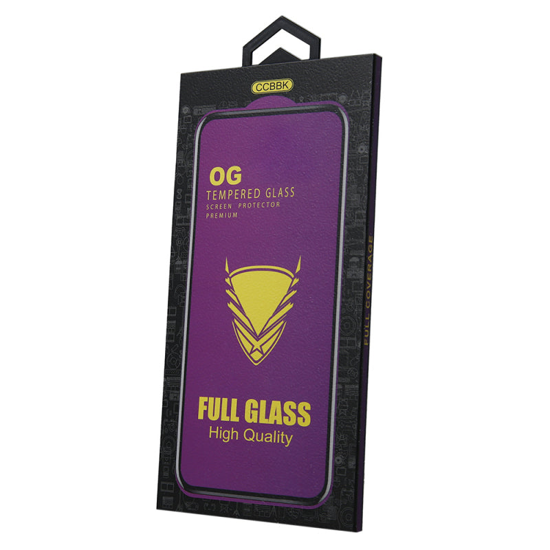 Protector de pantalla OEM OG Premium para Samsung Galaxy S23 S911 / S22 5G S901, vidrio templado, adhesivo completo, negro