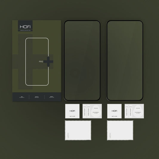 HOFI Glass PRO+ Protector de Pantalla para OnePlus Nord 4, Cristal Protector, Pegamento Completo, Set 2 piezas, 2.5D, Negro