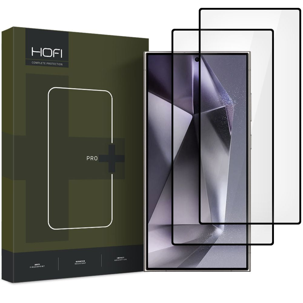 Protector de pantalla HOFI Glass PRO+ para Samsung Galaxy S25 Ultra S938, vidrio templado, adhesivo completo, juego de 2 piezas, negro
