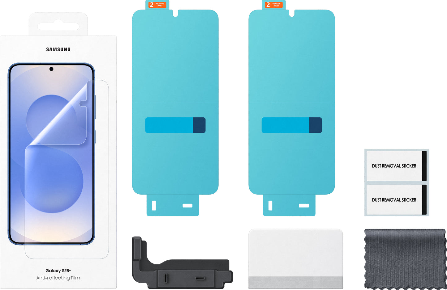 Protector de pantalla Anti-reflejos para Samsung Galaxy S25+ S936, Plástico, Set de 2 piezas EF-US936CTEGWW