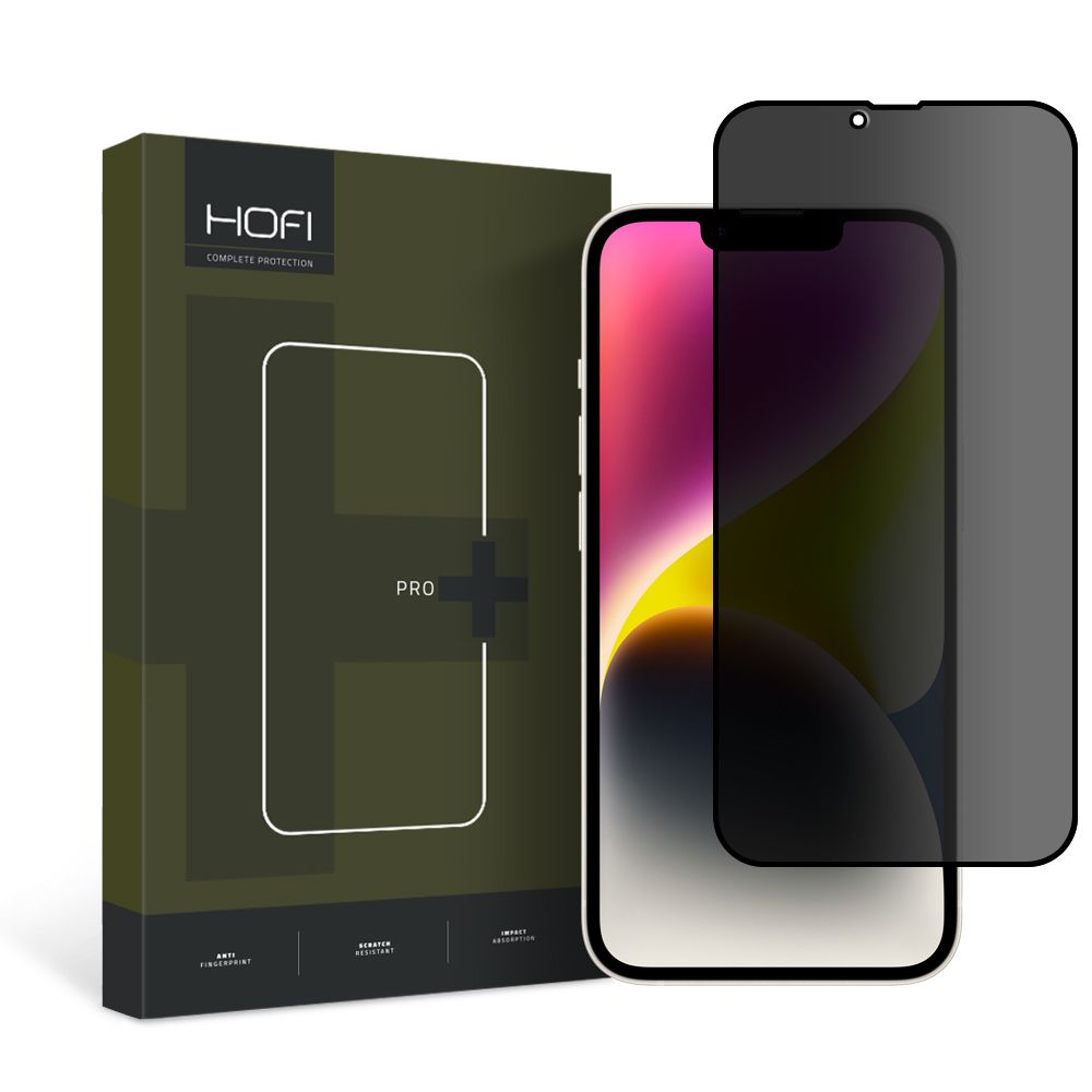 Protector de pantalla Privacy HOFI PRO+ para Apple iPhone 14 Plus / 13 Pro Max, vidrio templado, adhesivo completo