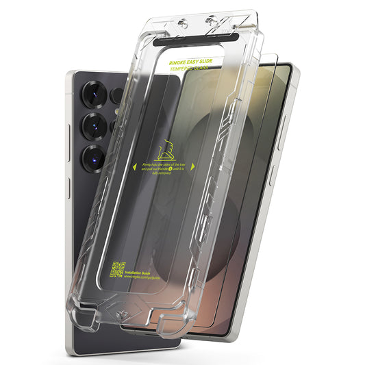Protector de pantalla Ringke Easy Slide para Samsung Galaxy S25 Ultra S938, Cristal Templado, Adhesivo Completo, Set de 2 piezas