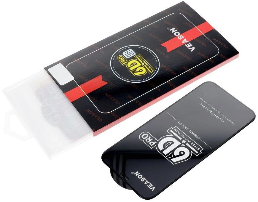 Protector de pantalla Veason PRO para Motorola Moto E32s / E22s / E32 / G22, vidrio templado, adhesivo completo, 6D, negro