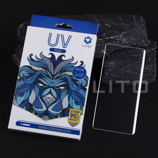 Protector de pantalla Lito para Samsung Galaxy Note 10+ 5G N976 / Note 10+ N975, vidrio templado, pegamento UV, 3D