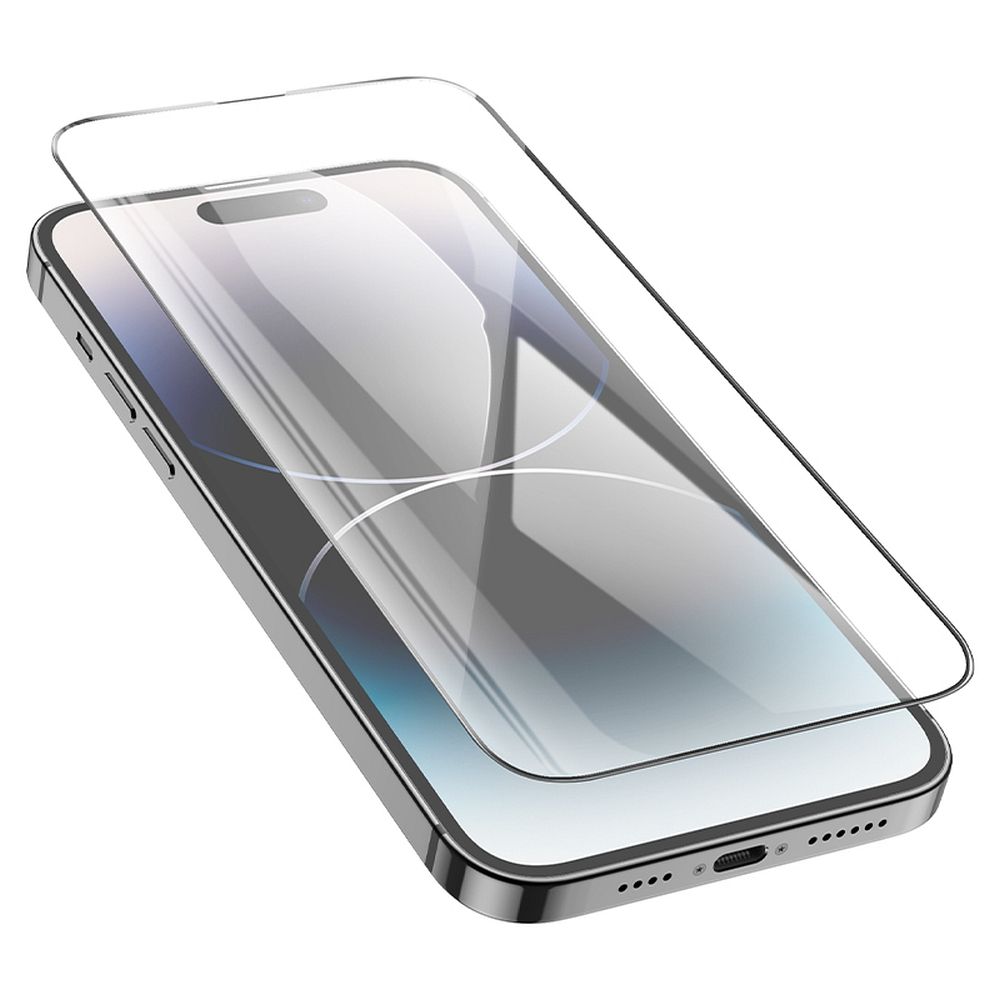 HOCO Screen Protector for Apple iPhone 14 Pro Max, Tempered Glass, Full Glue, Set of 25 pieces, Black