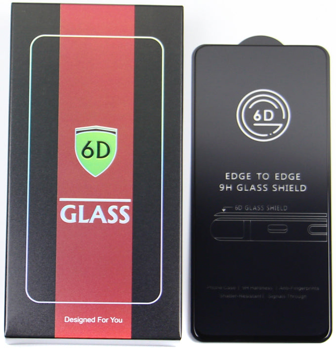 Protector de pantalla OEM para Apple iPhone 17e / 16e / 14 / 13 Pro, vidrio templado, adhesivo completo, set de 10 piezas, 6D, negro