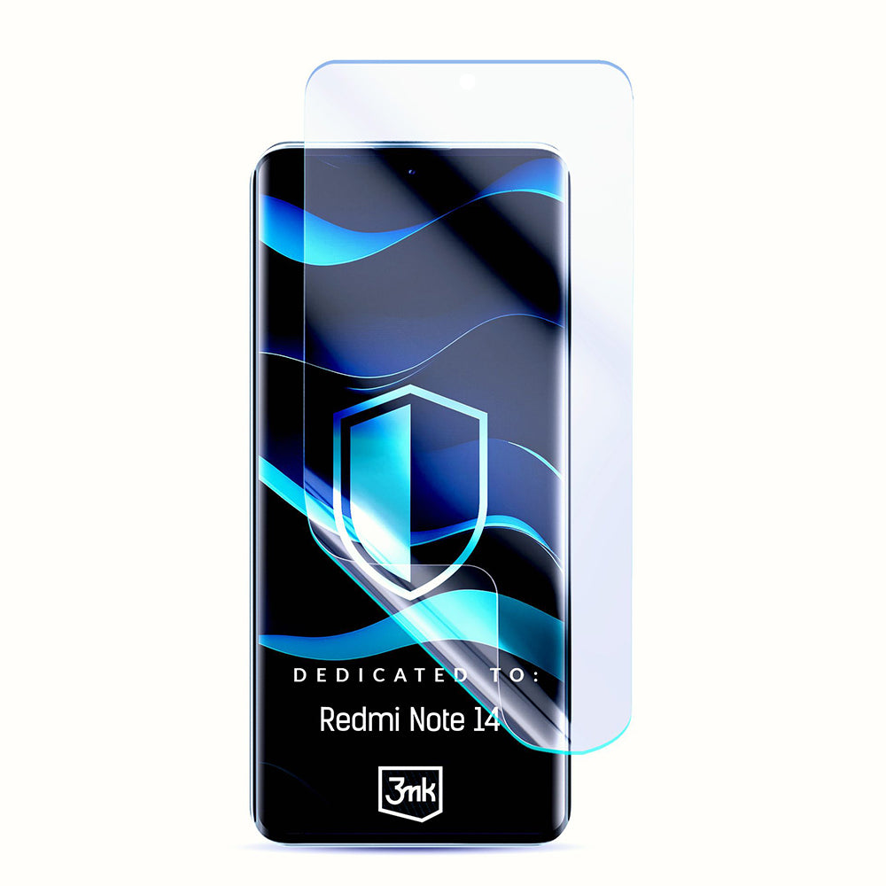 Protector de pantalla 3MK FlexibleGlass para Xiaomi Redmi Note 14 5G, Vidrio Flexible, Pegamento Completo