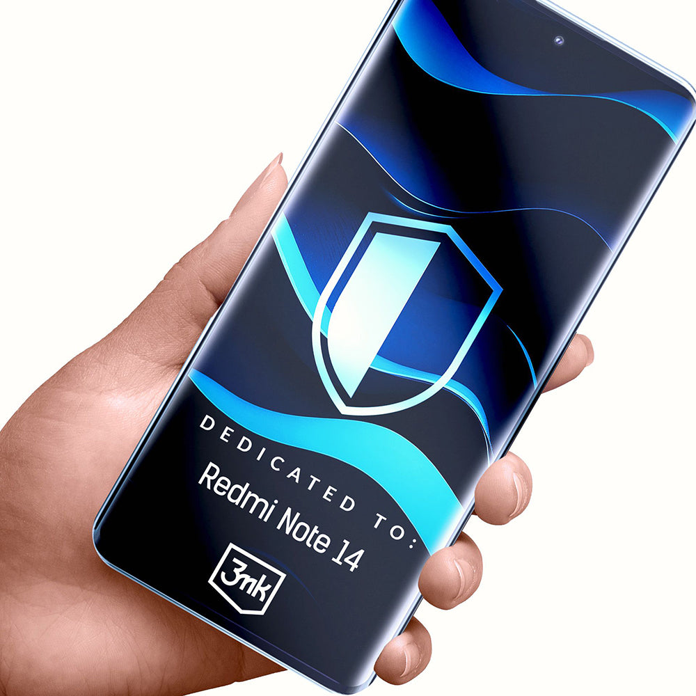 Protector de pantalla 3MK FlexibleGlass para Xiaomi Redmi Note 14 5G, Vidrio Flexible, Pegamento Completo