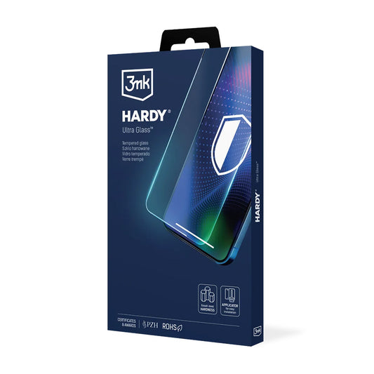 Protector de pantalla 3MK Hardy Ultra para Apple iPhone 17 Air, Cristal Templado, Full Glue, Negro