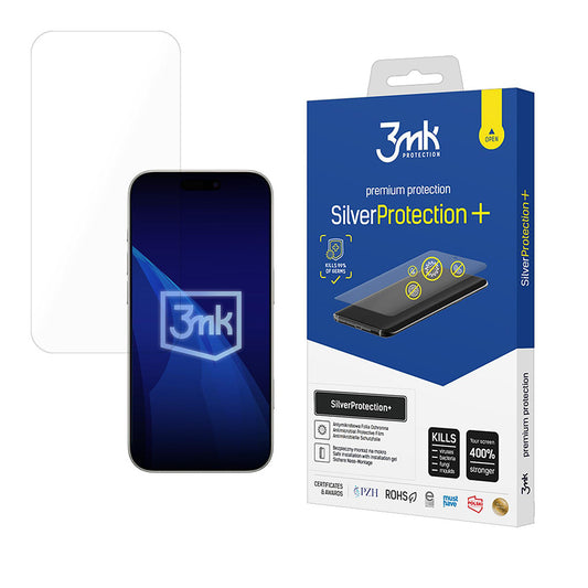 Película protectora de pantalla 3MK Silver Protect+ para Apple iPhone 17, Plástico