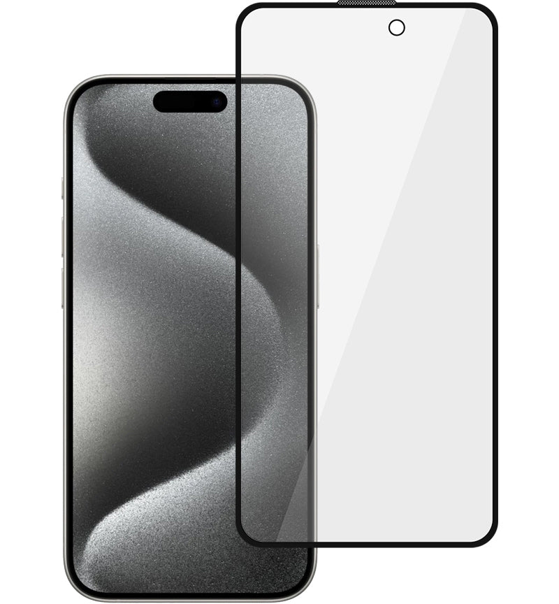 Protector de pantalla de privacidad Tel Protect 10X Plus Titanium para Apple iPhone 17 / 16 Pro, vidrio templado, adhesivo completo