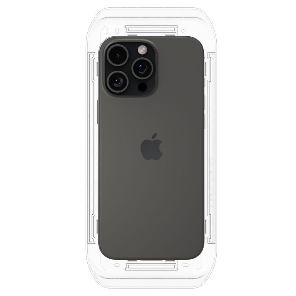 Protector de pantalla Spigen GlastR EZ FIT para Apple iPhone 17 Pro / 17 / 16 Pro, Cristal Templado, Adhesivo Completo, Set de 2 piezas