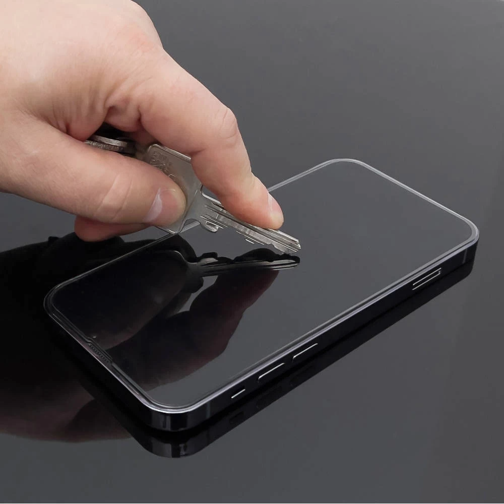 Protector de pantalla Privacy WZK AntiSpy para Apple iPhone 15 Pro, vidrio templado, adhesivo completo
