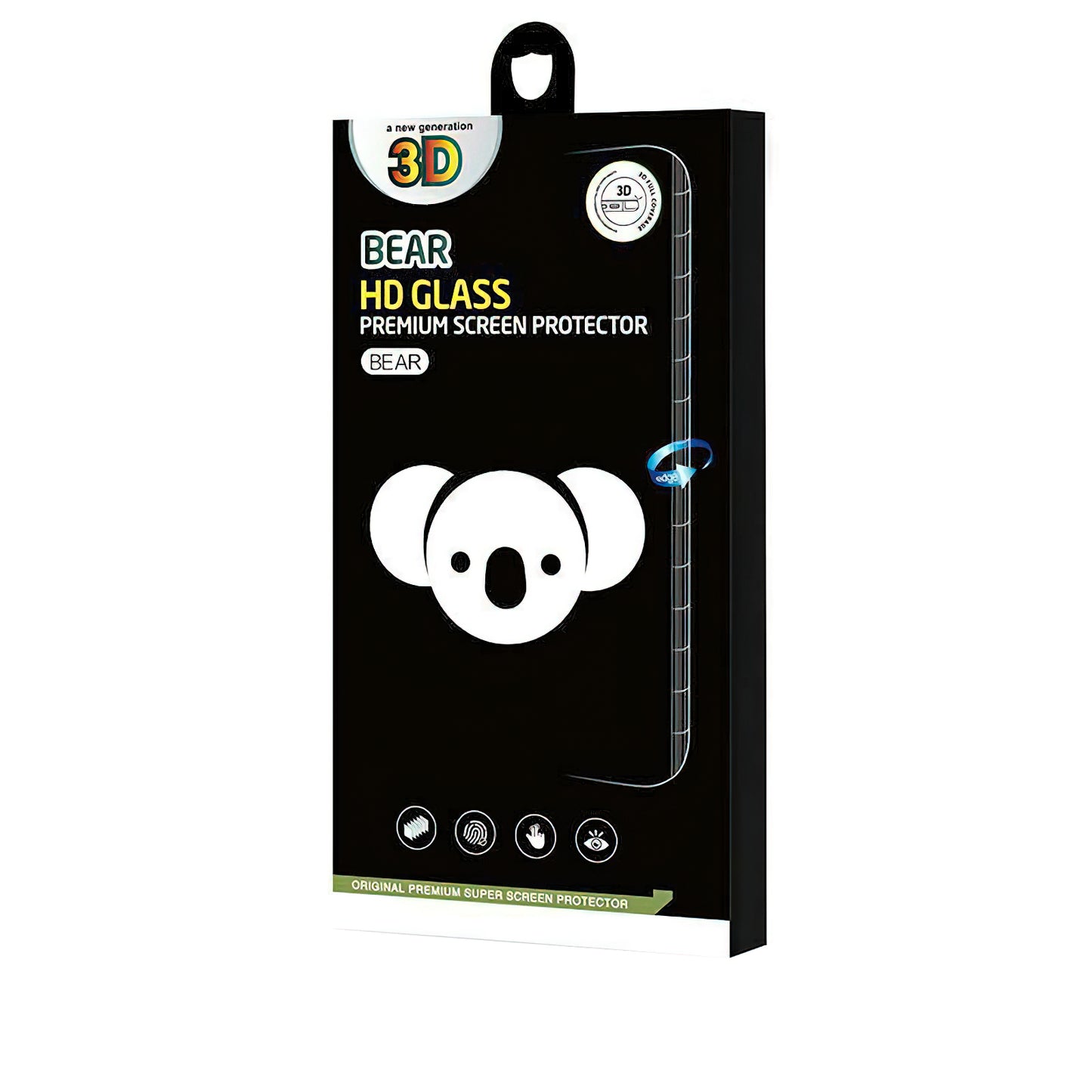 Protector de pantalla Bear HD para Samsung Galaxy A17 4G / A17 5G / A16 5G A166 / A16 4G A165, vidrio templado, adhesivo completo, negro