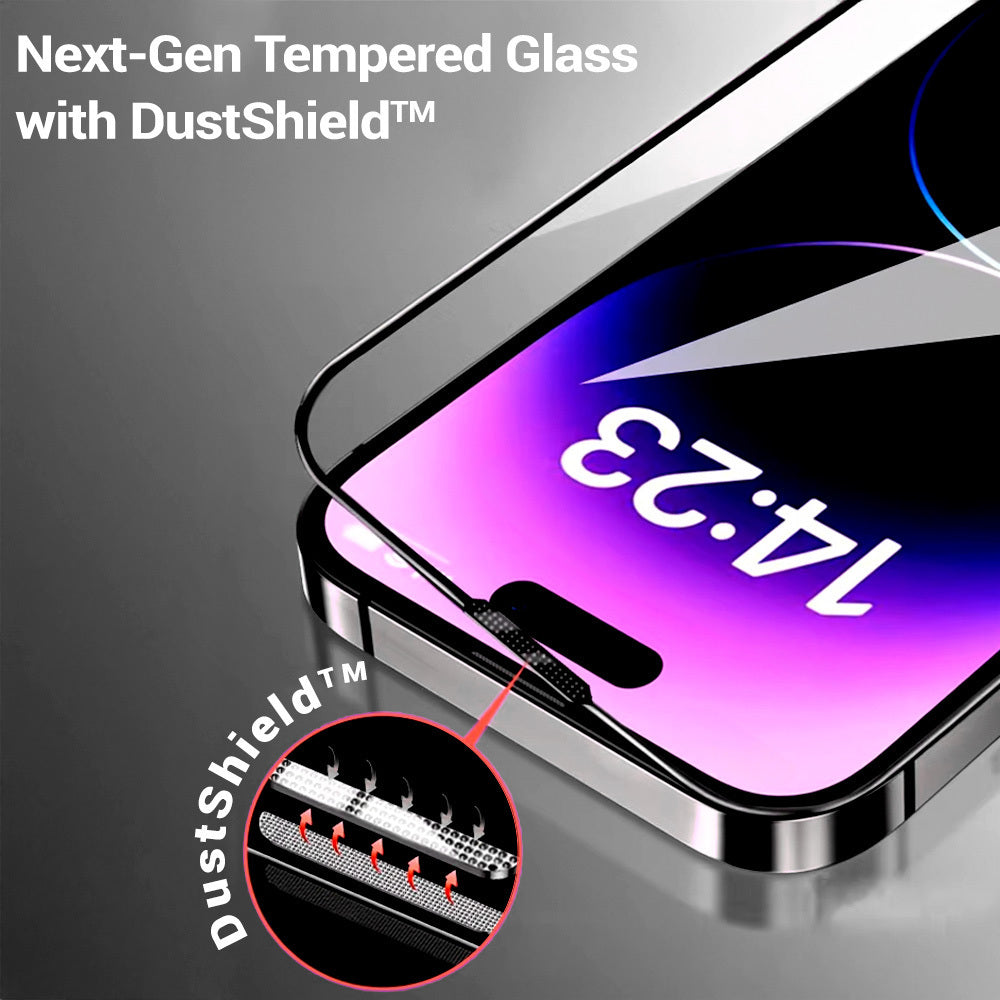 Protector de pantalla de privacidad Tel Protect 10X Plus Titanium para Apple iPhone 17 / 16 Pro, vidrio templado, adhesivo completo