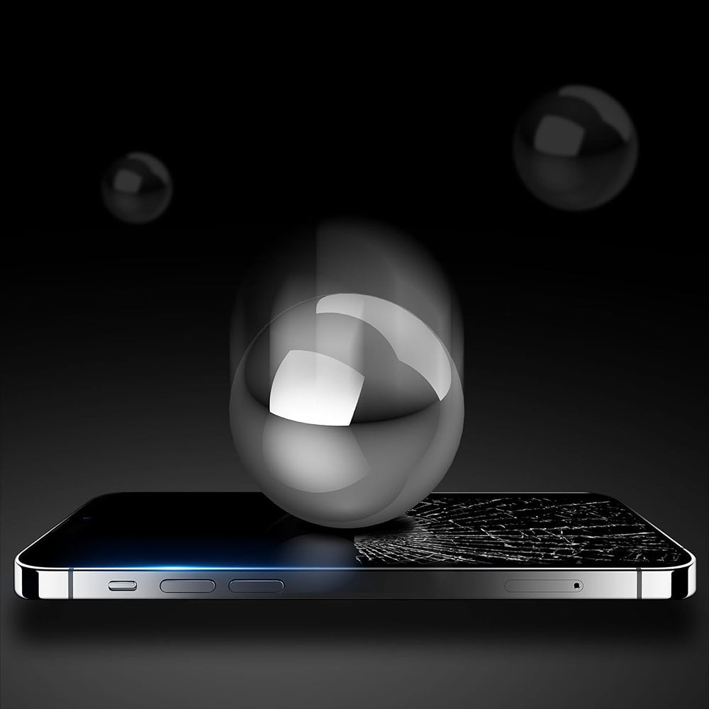 Protector de pantalla Anank 5X Reforzado Anti Rotura para Apple iPhone 17 Pro Max, Cristal Templado, Full Glue, 3D, Negro