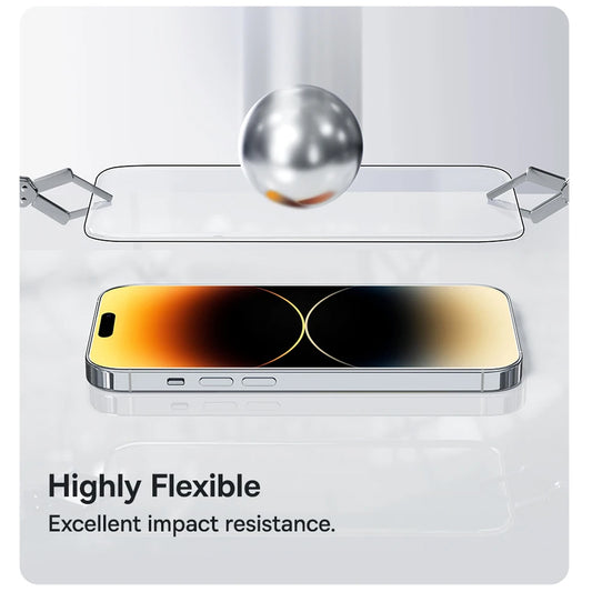 Protector de pantalla Anank 5X Reforzado para Apple iPhone 17 Pro Max, Cristal Templado, Full Glue, 2.5D, Negro