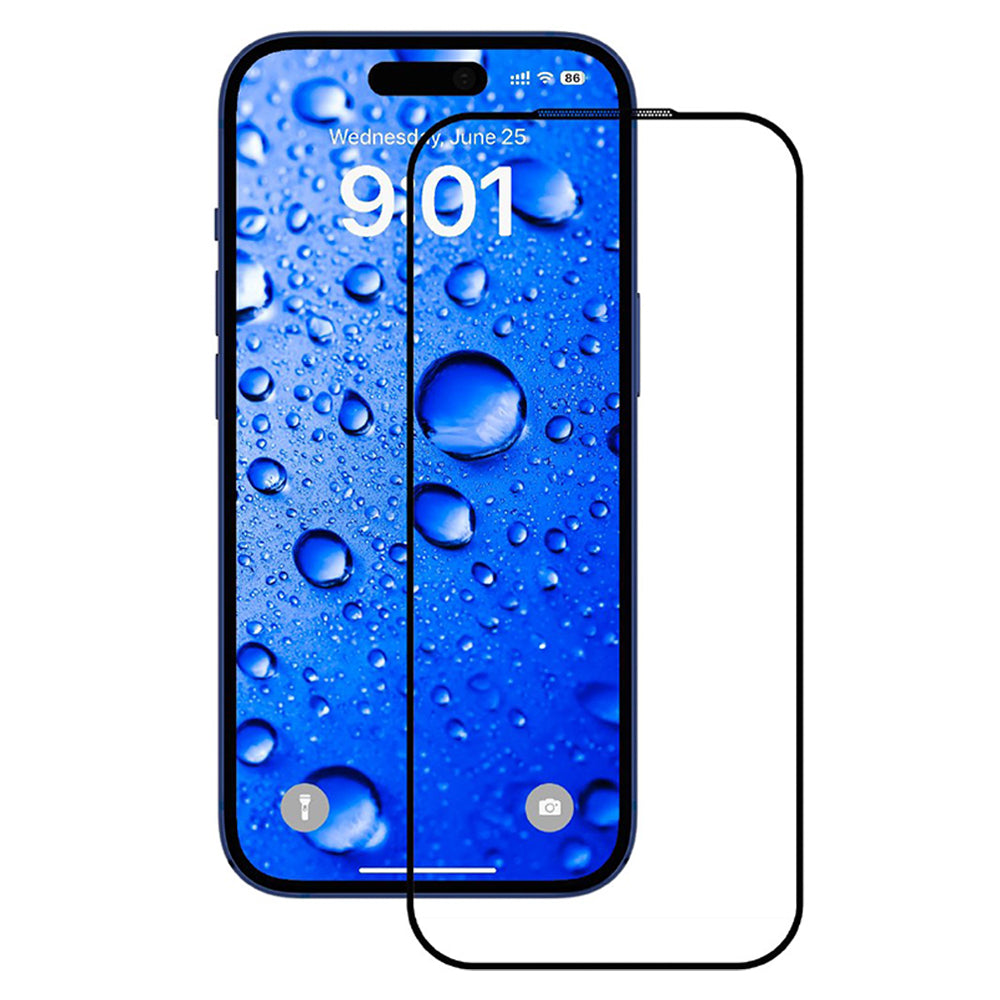Protector de pantalla Anank para Apple iPhone 17 Pro, Cristal Templado, Full Glue, 2.5D, Negro