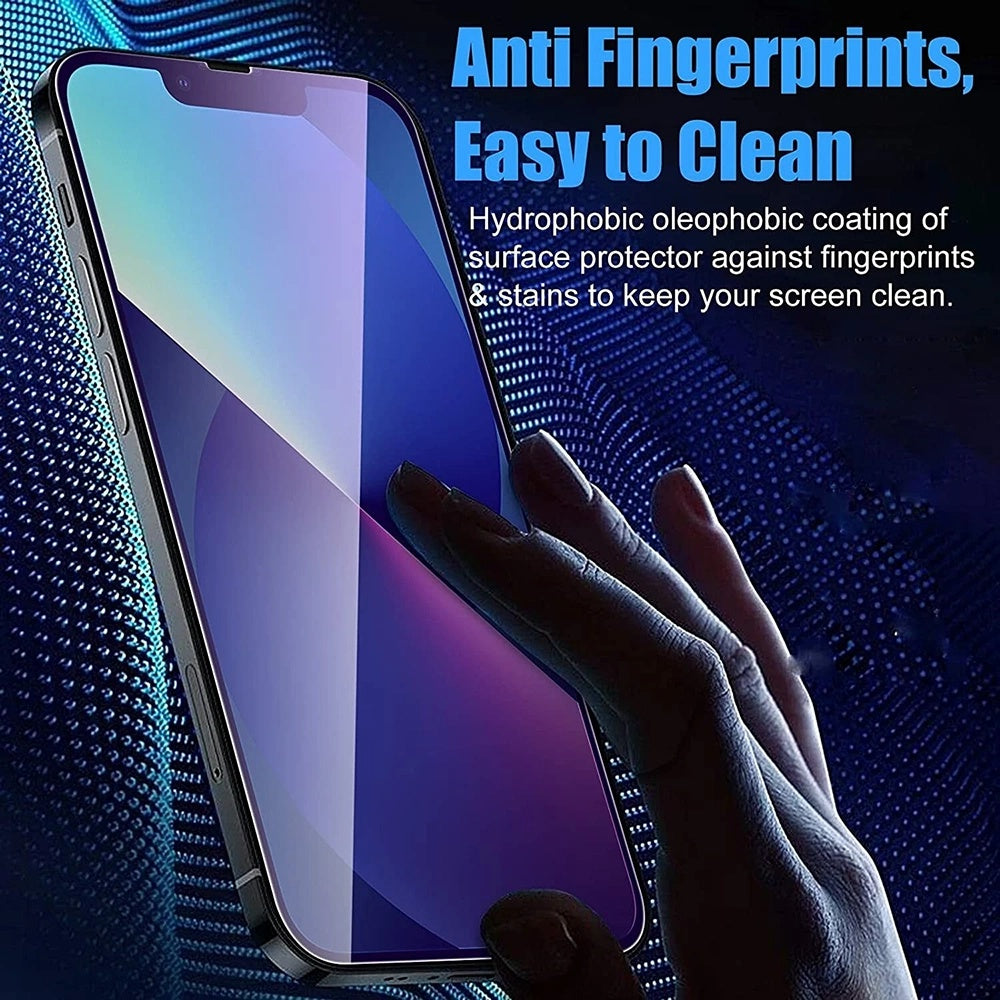 Protector de pantalla Anti Blue Light Anank 5X Reforzado para Apple iPhone 17 Pro, Cristal Templado, Full Glue, 2.5D, Negro.