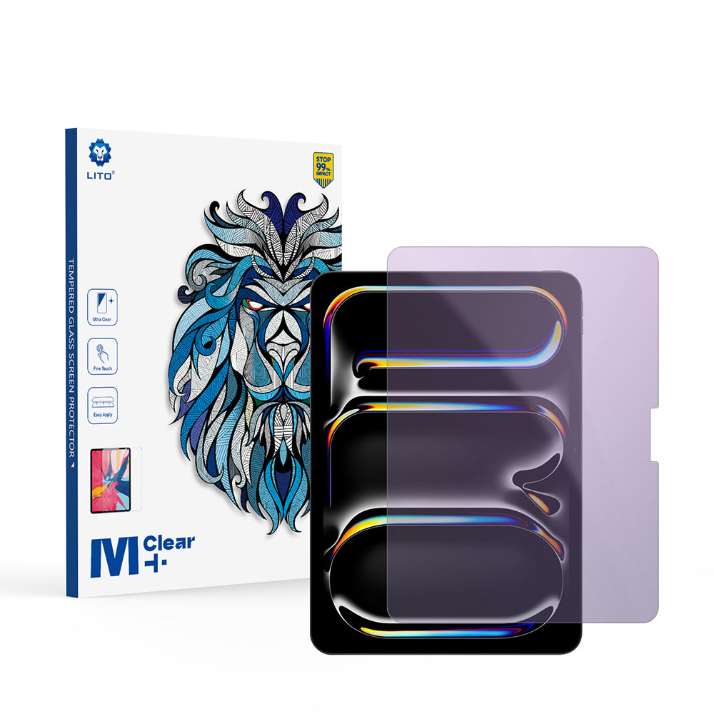 Protector de pantalla Anti Luz Azul Lito Classic para Apple iPad Pro 11 (2024), Vidrio Templado, Pegamento Completo, 2.5D
