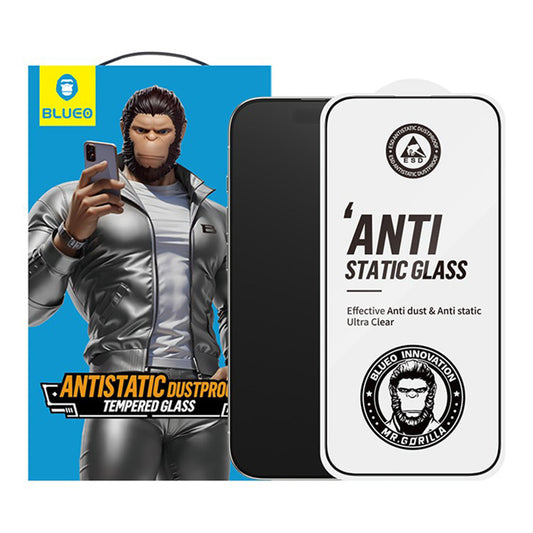 Protector de pantalla Blueo Anti-Static HD para Apple iPhone 17 Air, Cristal Templado, Full Glue, Negro