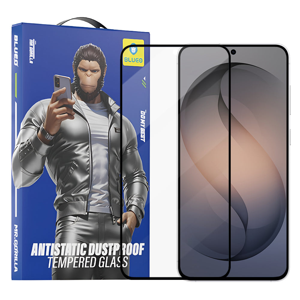 Protector de pantalla Blueo Anti-Static HD para Samsung Galaxy S26 S942, Cristal Templado, Full Glue, Negro.