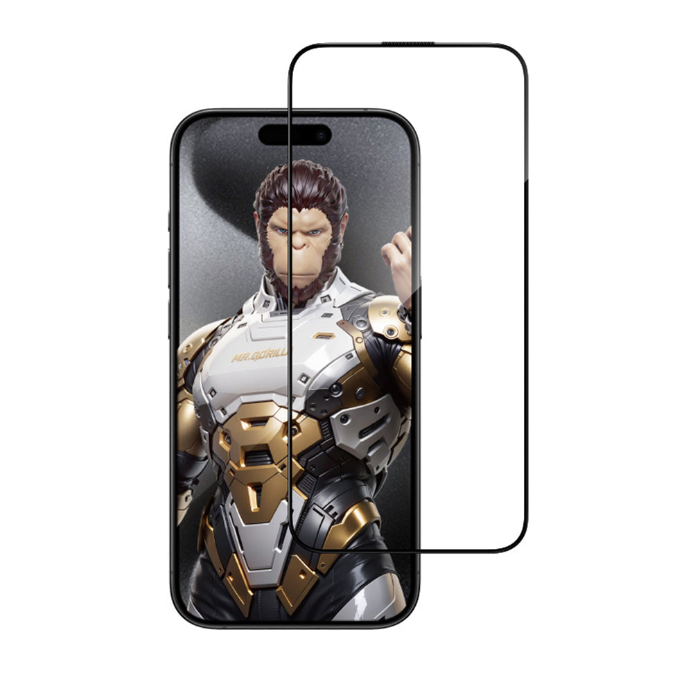Protector de pantalla Blueo AR Applicator Pro para Apple iPhone 16 Pro Max, vidrio templado, adhesivo completo, 3D, negro