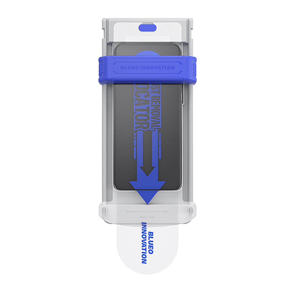 Protector de pantalla Blueo AR Applicator Pro para Apple iPhone 16 Pro Max, vidrio templado, adhesivo completo, 3D, negro