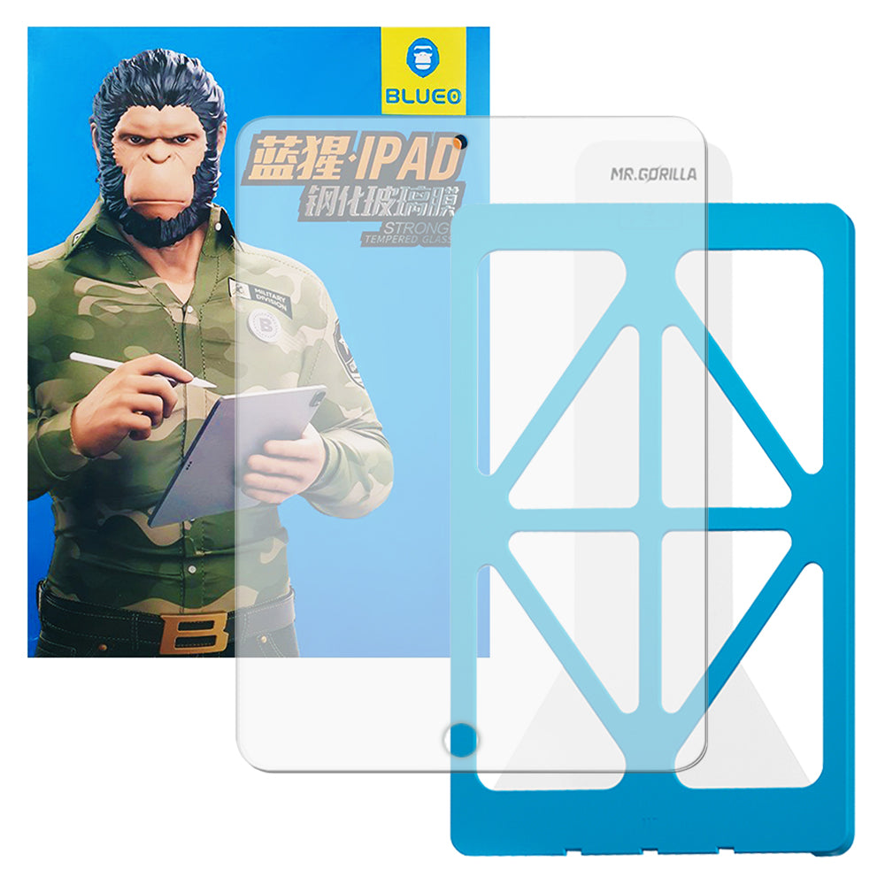 Protector de pantalla Blueo HD Applicator Pro para Apple iPad 10.2 (2021) / 10.2 (2020) / 10.2 (2019), Vidrio templado, Pegamento completo