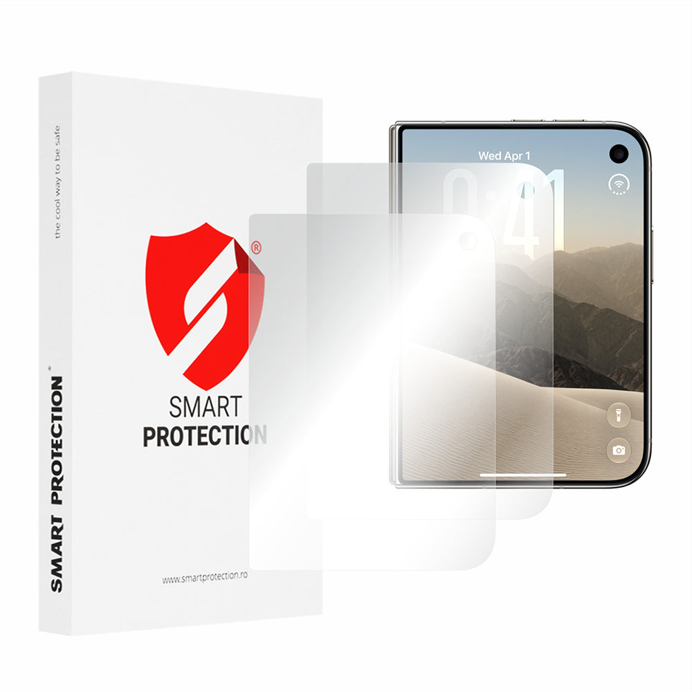 Protector de pantalla exterior Smart Protection Premium Classic para Apple iPhone Duo, plástico, juego de 2 piezas
