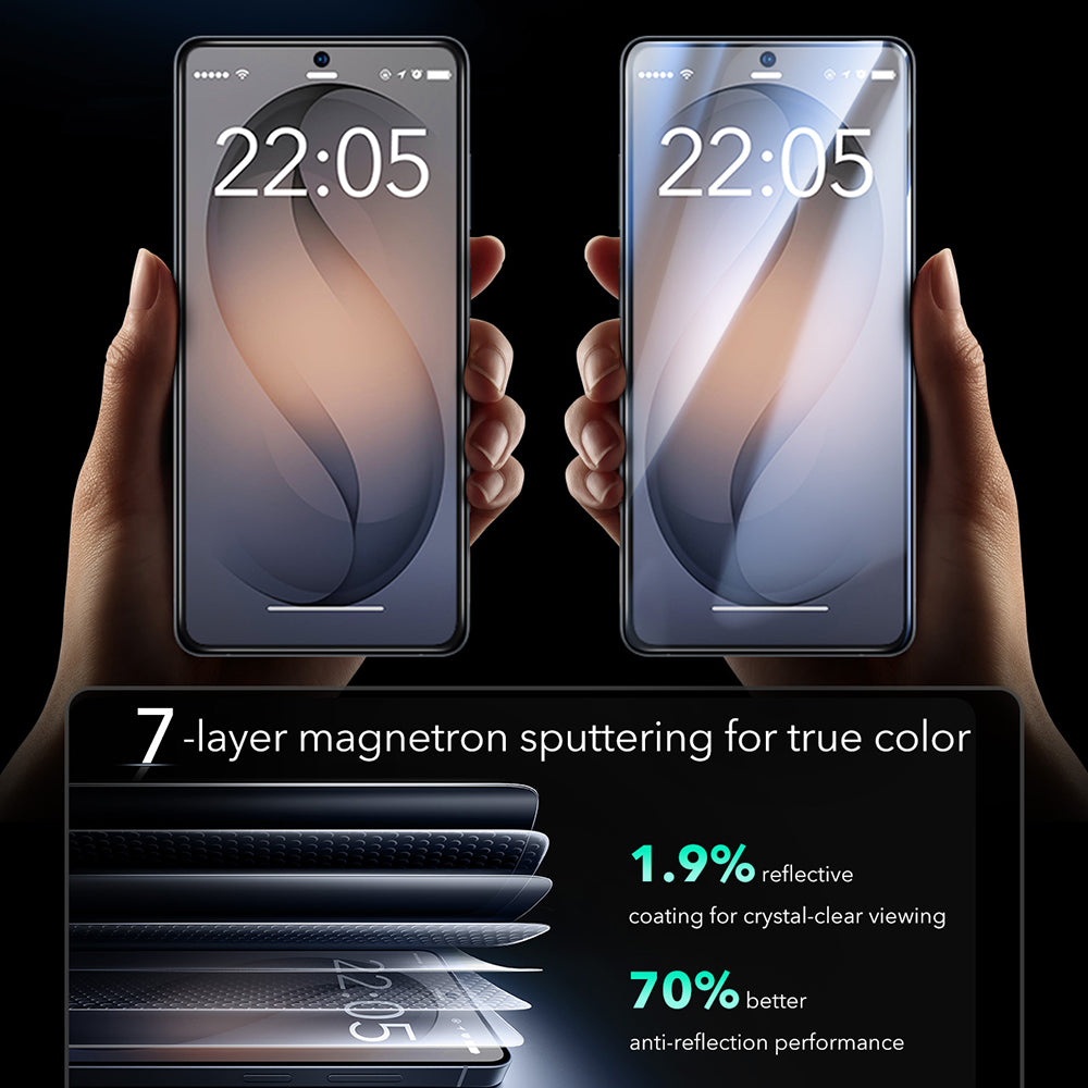 Protector de pantalla ESR Armorite para Samsung Galaxy S26 Ultra S948, Cristal Templado, Adhesivo Completo, Set de 2 piezas