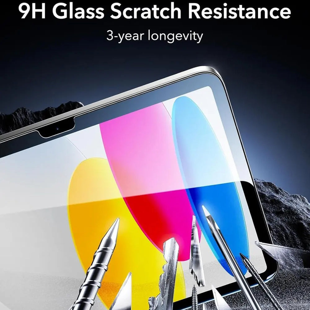 Protector de pantalla ESR Armorite UltraFit para Apple iPad (2025) / (2022), Cristal Templado, Full Glue, Set de 2 piezas