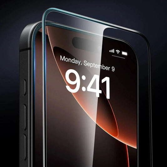 Protector de pantalla ESR Armorite UltraFit para Apple iPhone 17 Pro, Cristal Templado, Full Glue, Set de 3 piezas.