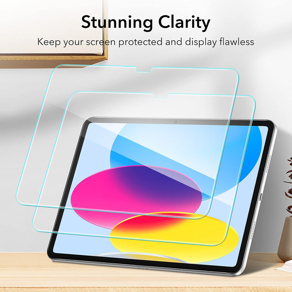 Protector de pantalla ESR para Apple iPad (2025) / (2022), Cristal Templado, Full Glue, Set de 2 piezas