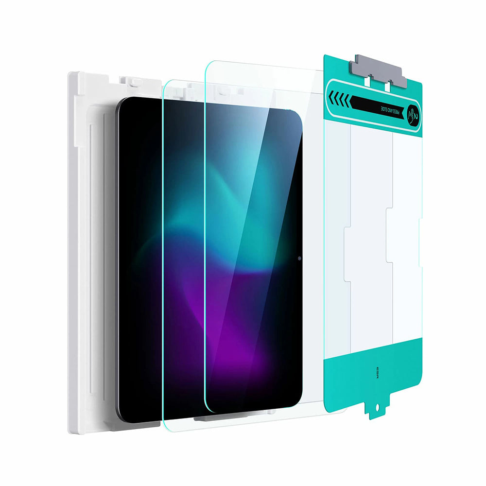 Protector de pantalla ESR para Apple iPad Pro 11 (2024), Cristal Templado, Adhesivo Completo, Set de 2 piezas