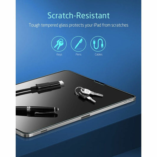 Protector de pantalla ESR para Apple iPad Pro 12.9 (2022) / Pro 12.9 (2021) / Pro 12.9 (2020), Cristal Templado, Adhesivo Completo, Set de 2 piezas