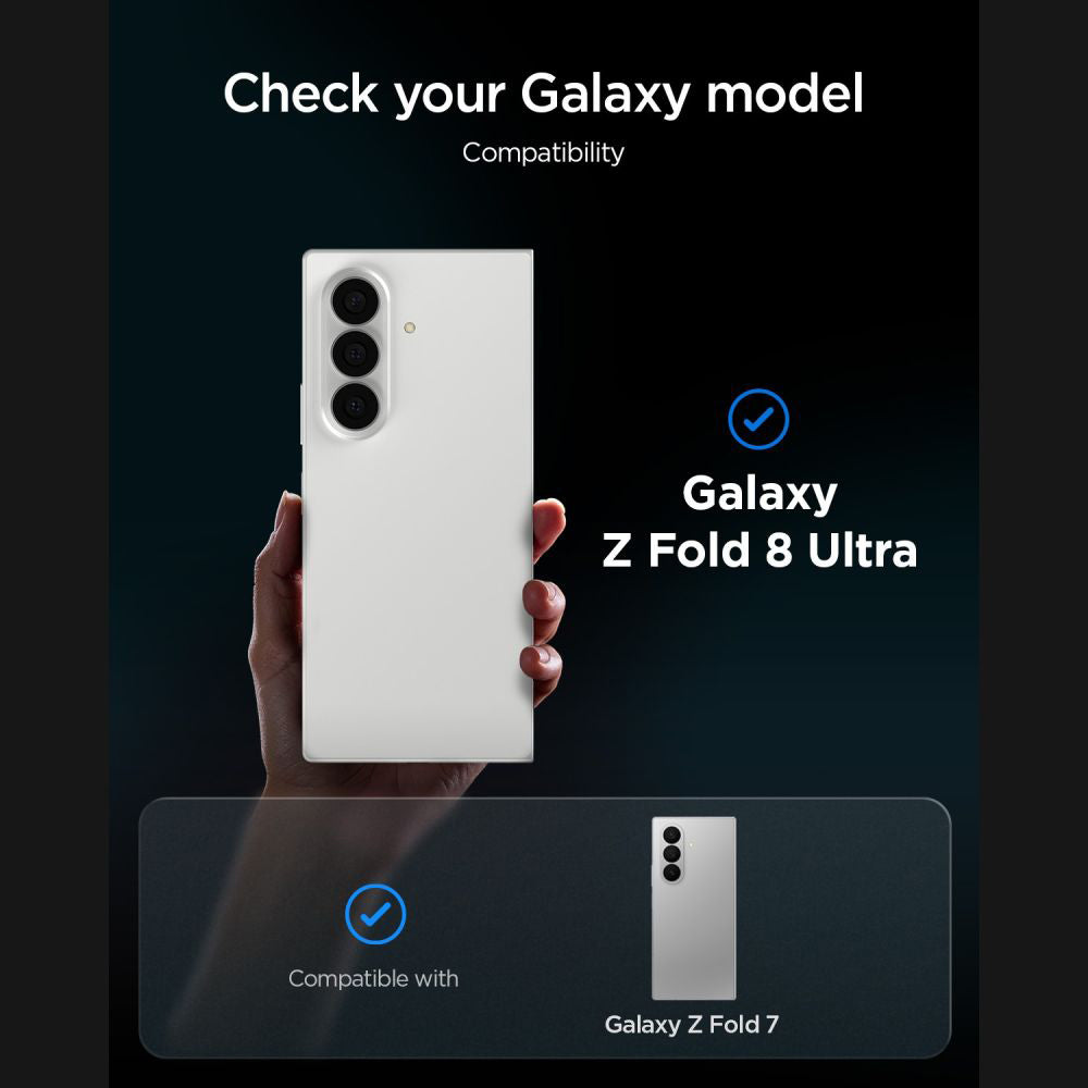 Protector de pantalla exterior Privacy Spigen GlastR EZ FIT Pro HD para Samsung Galaxy Z Fold8 Ultra F976, vidrio templado, adhesivo completo