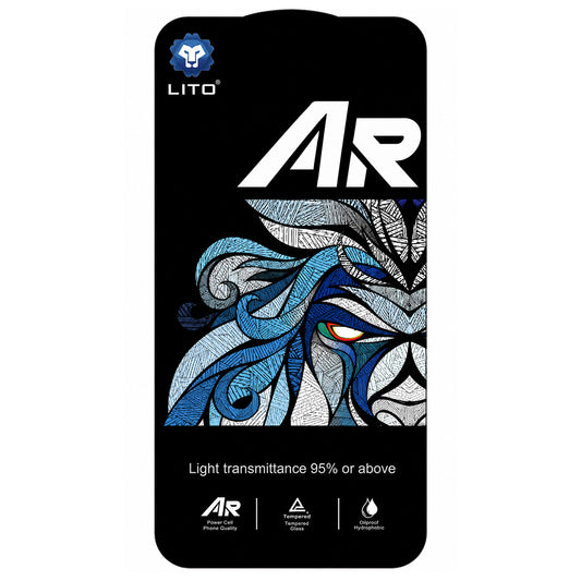 Protector de pantalla Lito AR SE para Apple iPhone 18 Pro / 17 Pro, vidrio templado, adhesivo completo, negro