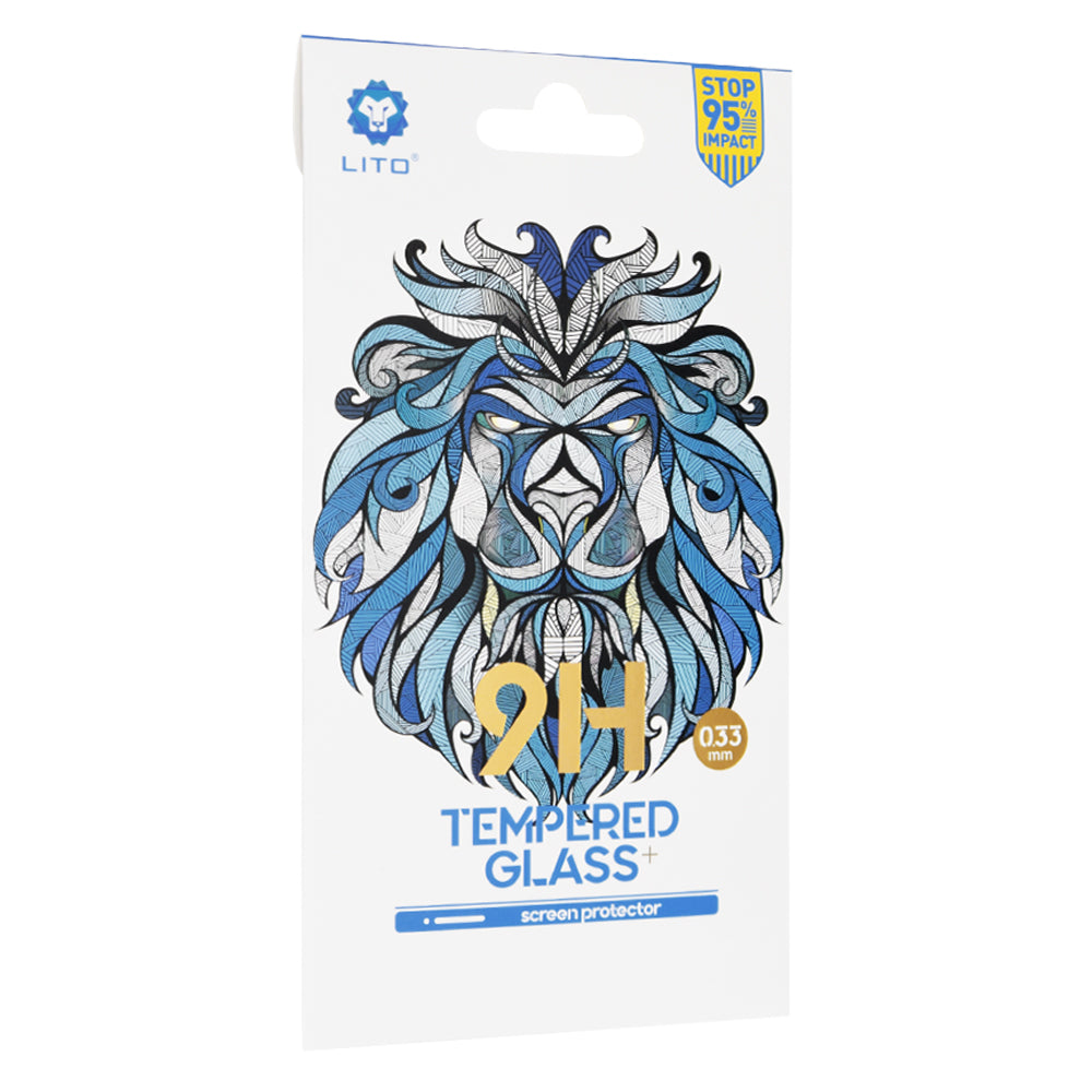 Protector de pantalla Lito Classic para Samsung Galaxy F12 F127 / A12 Nacho A127 / M02 M022 / M12 M127, vidrio templado, adhesivo completo, 2.5D