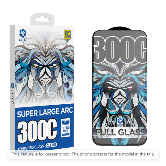Protector de pantalla Lito D+ Max 300C para Apple iPhone 17 Pro Max, Cristal Templado, Full Glue