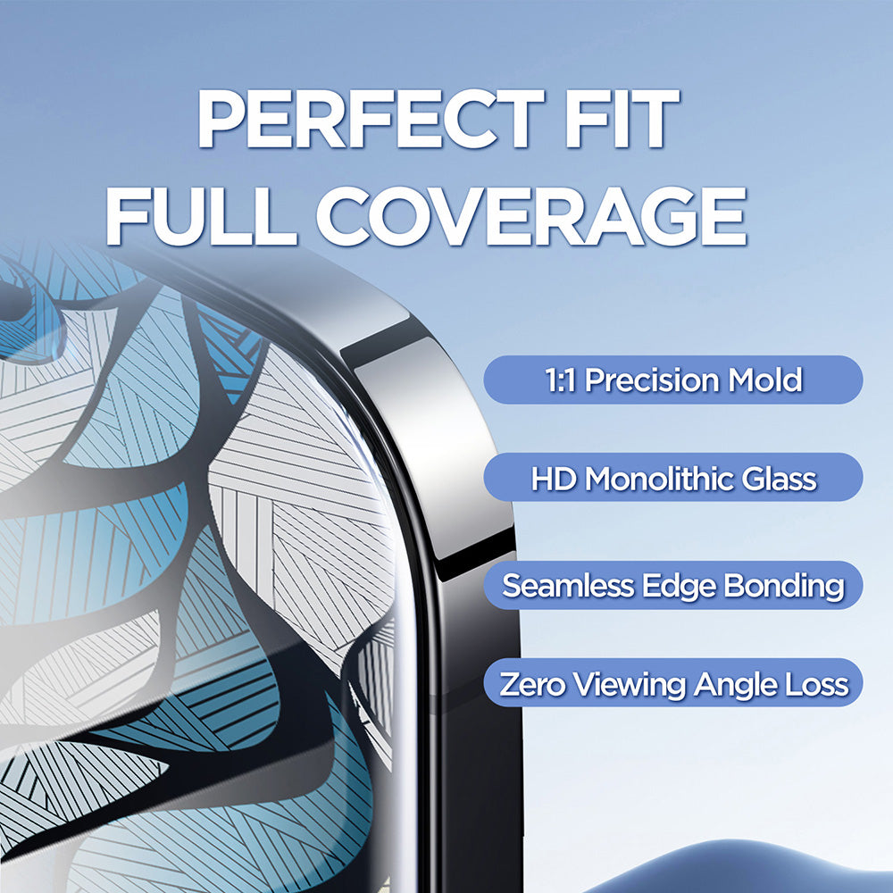 Protector de pantalla Lito D+ Max 4K para Apple iPhone 17 Air, Cristal Templado, Full Glue, Negro