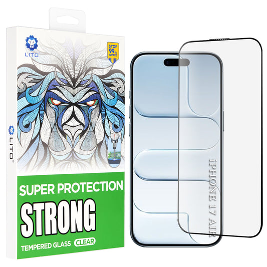 Protector de pantalla Lito D+ Max Strong para Apple iPhone 17 Air, Cristal Templado, Full Glue, Negro