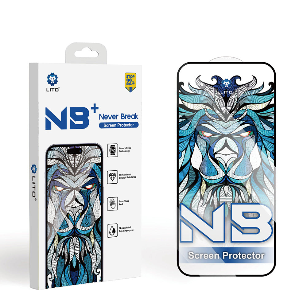 Protector de pantalla Lito NB para Apple iPhone 17 Pro Max, Cristal Templado, Full Glue, Negro